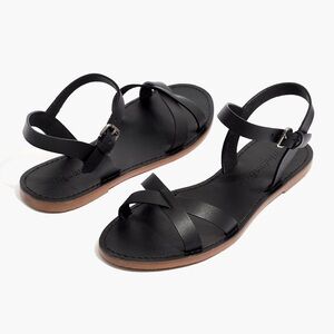 Madewell The Boardwalk Crisscross Sandal in Black